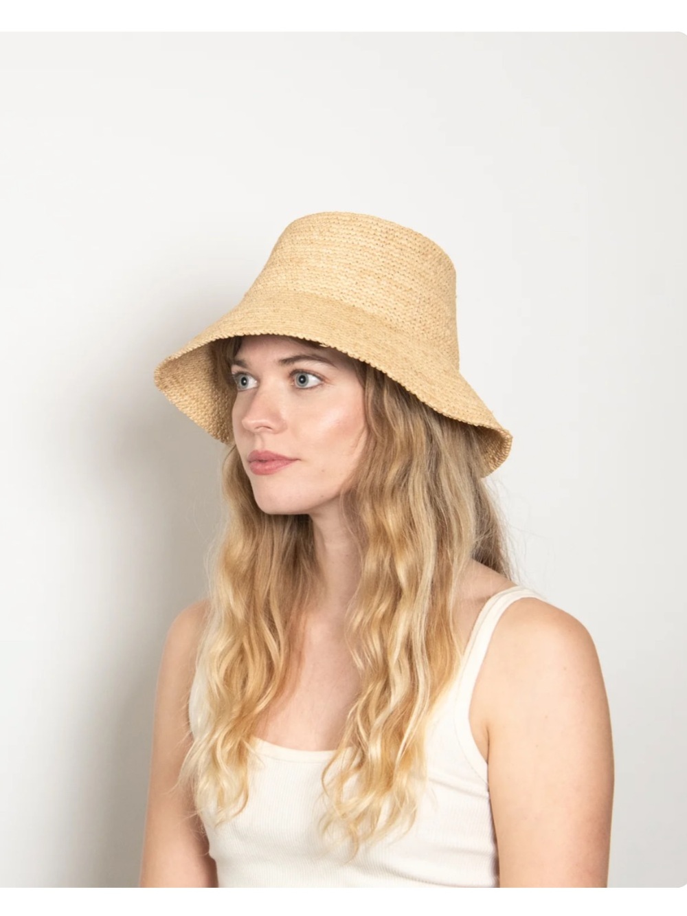Wyeth Tali Natural Woven Bucket Hat